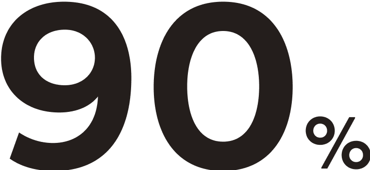 90 percent